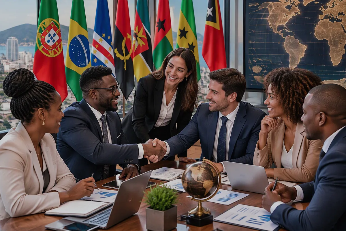 Reunião de profissionais de países de língua portuguesa.